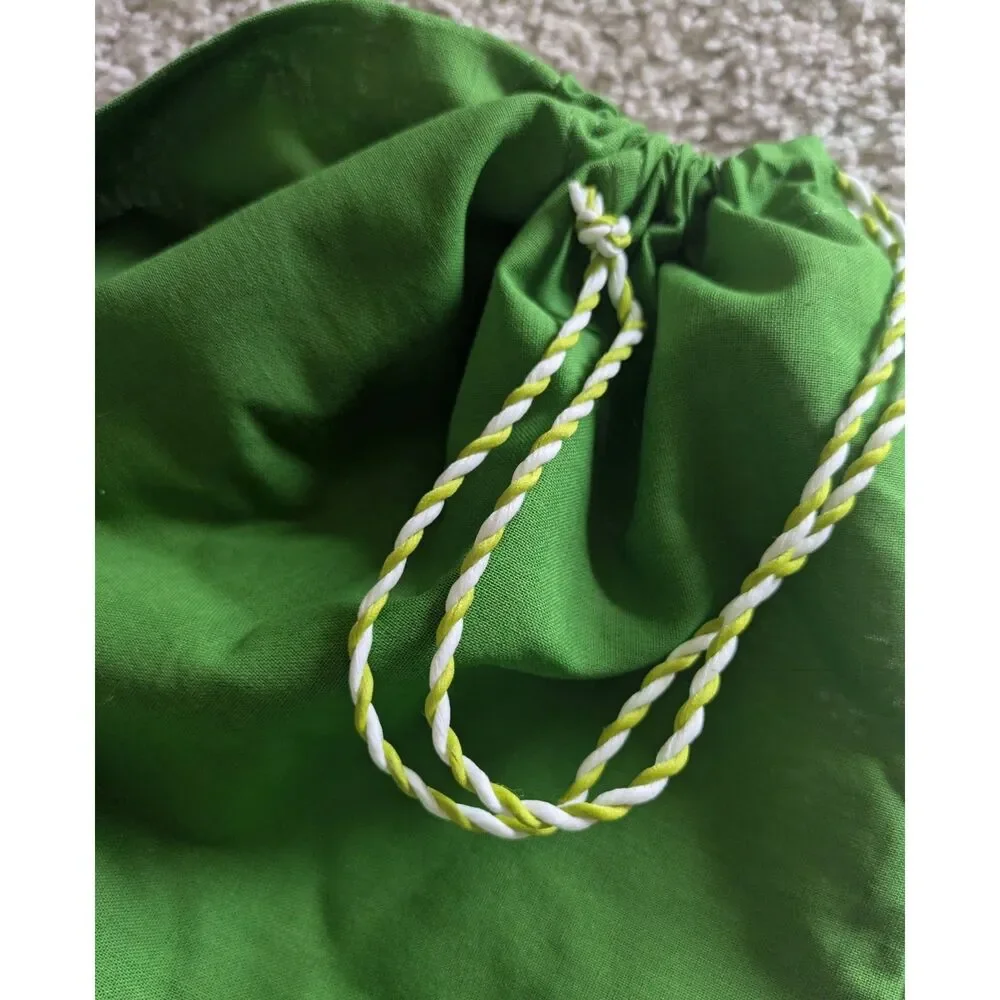 NWOT Farm Rio Green Logo Drawstring Cloth Bag